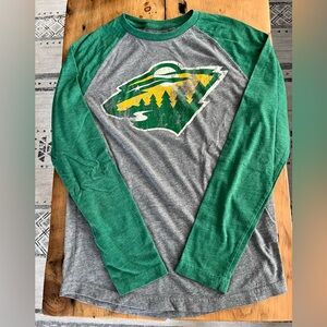 Minnesota Minnesota Wild, long sleeve baseball T-shirt size small